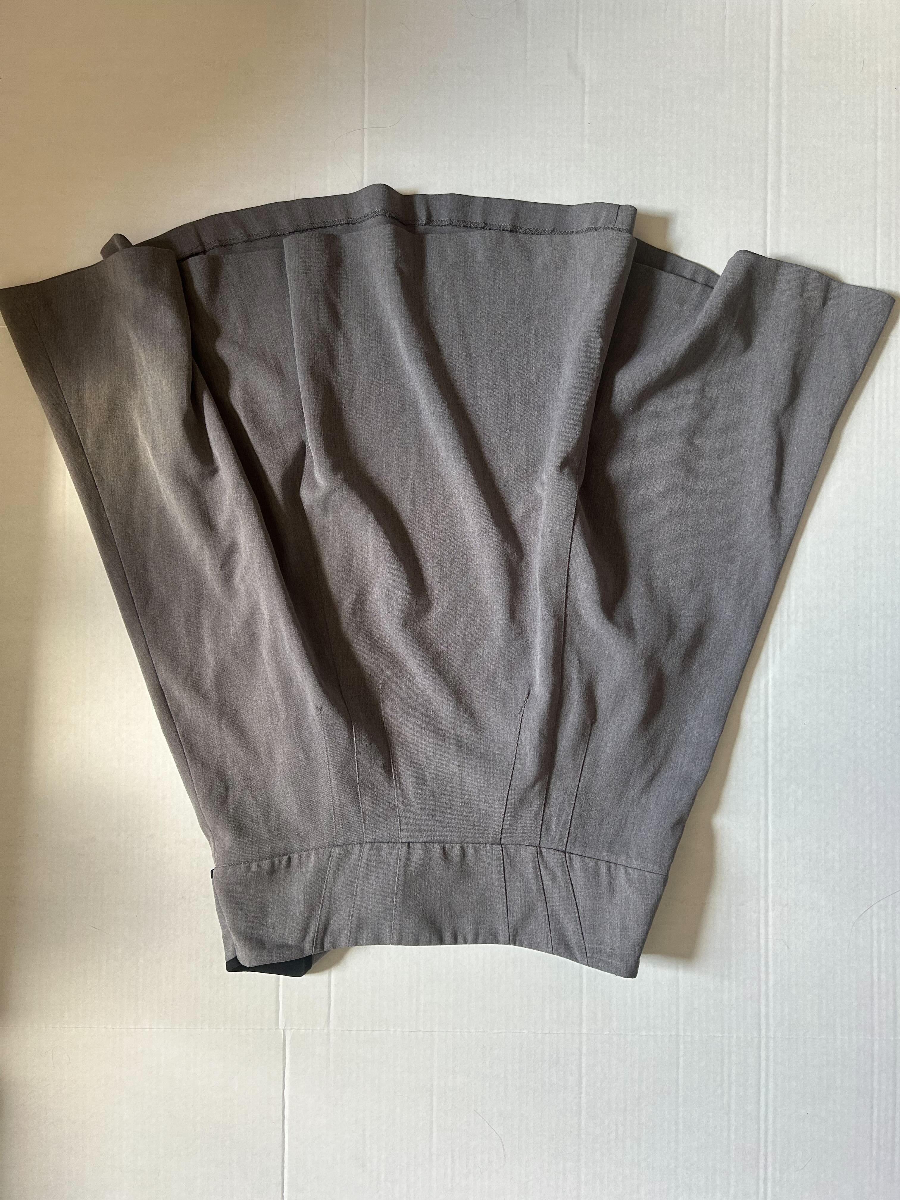 Grace Elements Grey Flared Skirt — Cross Trim Detail photo 2